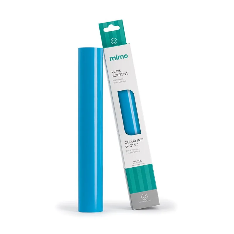 Adesivo Vinil Color Pop Brilho - Azul Céu - Mimo - 30,5 Cm X 1,22 M - 1 Und