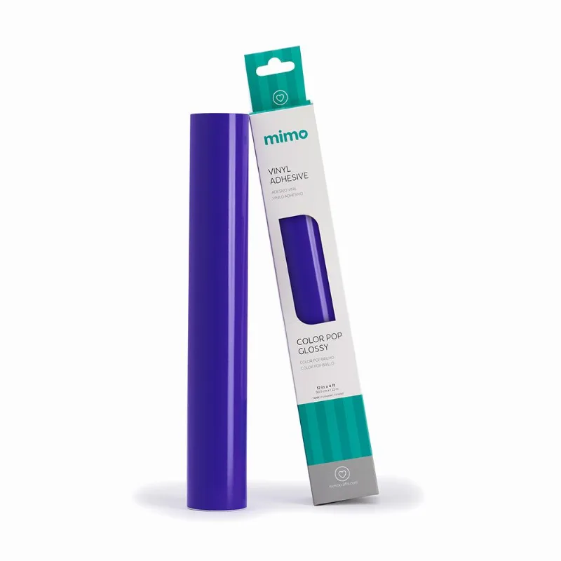 Adesivo Vinil Color Pop Brilho - Roxo Puro - Mimo - 30,5 Cm X 1,22 M - 1 Und