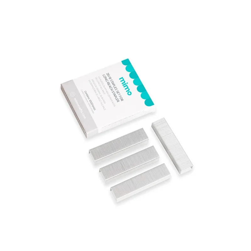 Grampos Coloridos Para Grampeador Longo Alcance Profissional - 26/8 - Mimo - 1000 Unids