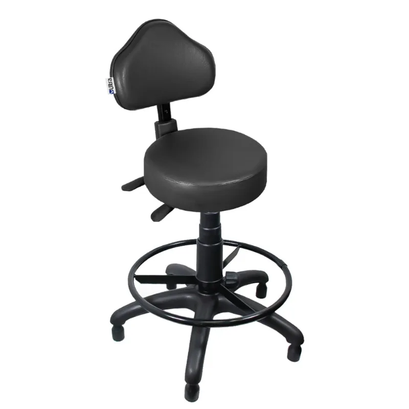 Cadeira Mocho Preto Ergonômico Caixa Com Aro Com Sapata - ultra Móveis