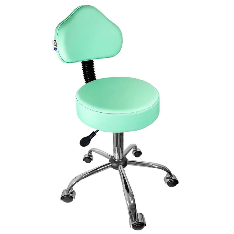 Cadeira Mocho Verde Base Cromada - ultra Móveis