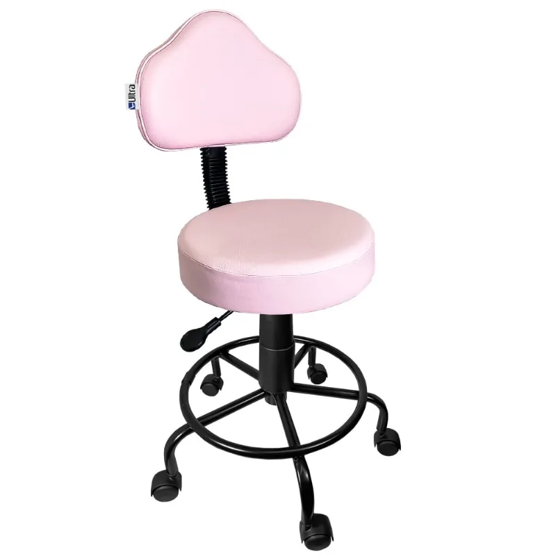 Cadeira Mocho Rosa Com Aro - ultra Móveis