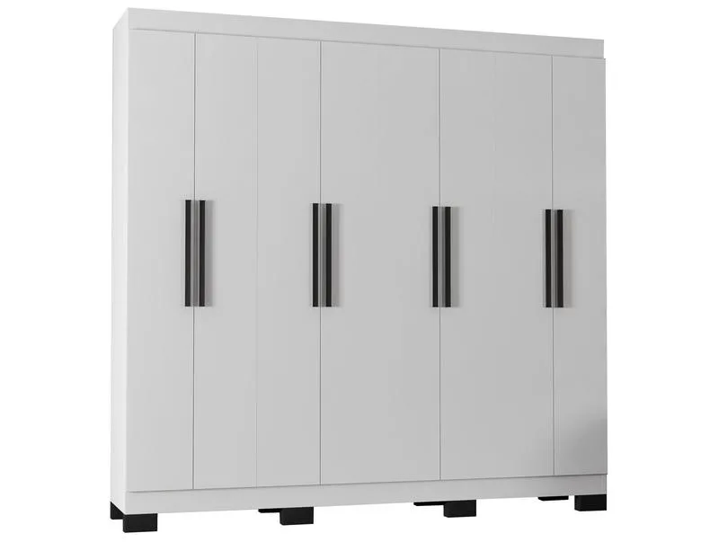 Guarda-Roupa Casal Araplac Arouca B2348-50 MDP 8 Portas 4 Gavetas Branco Fosco - Araplac - Móveis