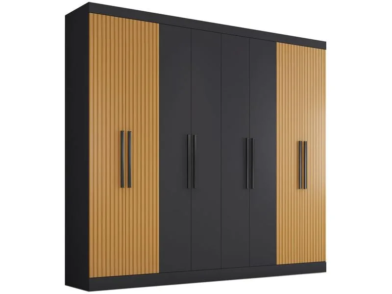 Guarda-Roupa Casal Araplac Porto 8 Portas 4 Gavetas Branco Fosco - Araplac