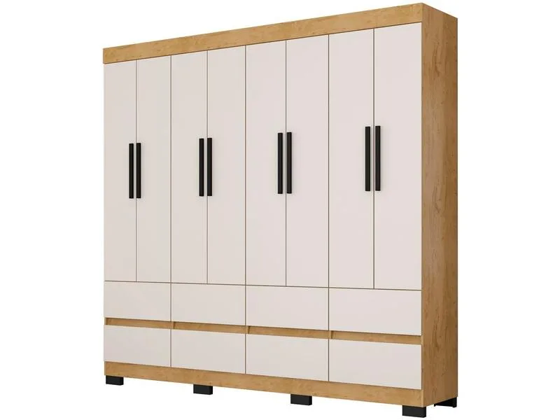 Guarda-roupa Casal 8 Portas 8 Gavetas Araplac B24088 - Araplac - Móveis