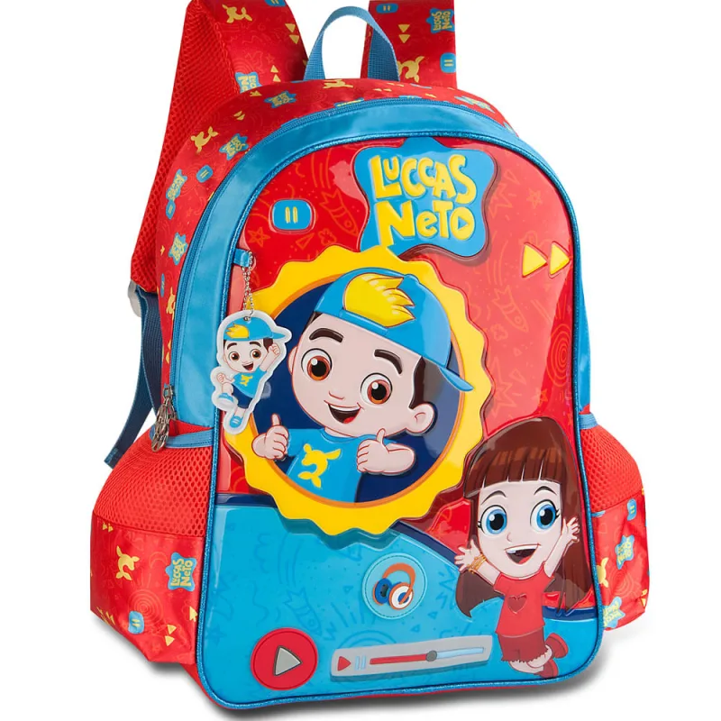 Mochila Infantil - 35x28 Cm - Nº 13 - Oficial - Luccas Neto com Sons - Clio Style - Clio Style - Livros E Papelaria
