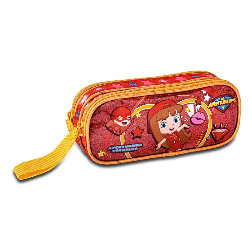 Estojo Duplo - Os Aventureiros - Vermelho - UP Importação