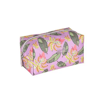 Necessaire Estojo GW2505LL Poliéster Lilás Estampa Tropical - Não Disponível - Malas, Mochilas E Acessórios