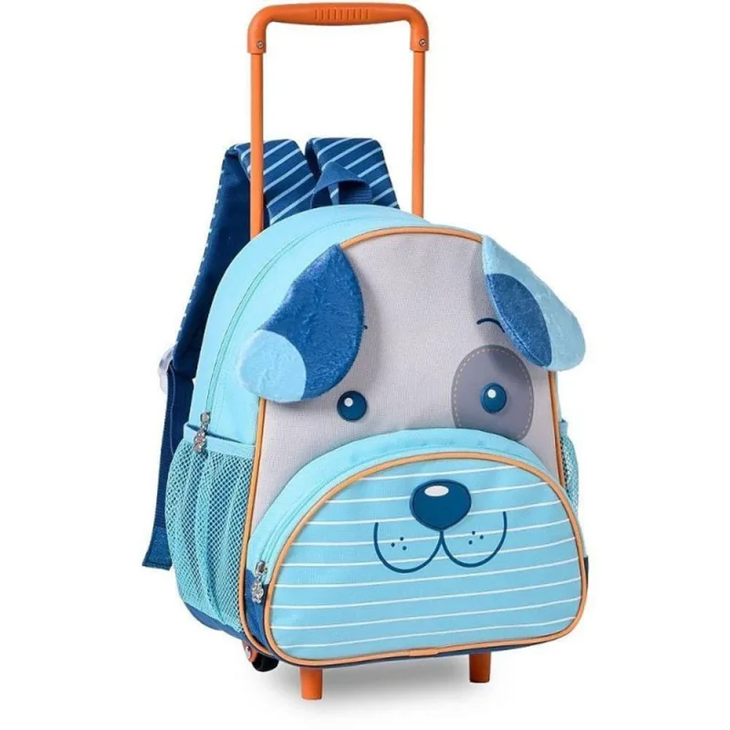 Mochila Infantil com Rodinha Clio Pets Petit Dog Poliéster 32,5cm - Clio - Livros E Papelaria