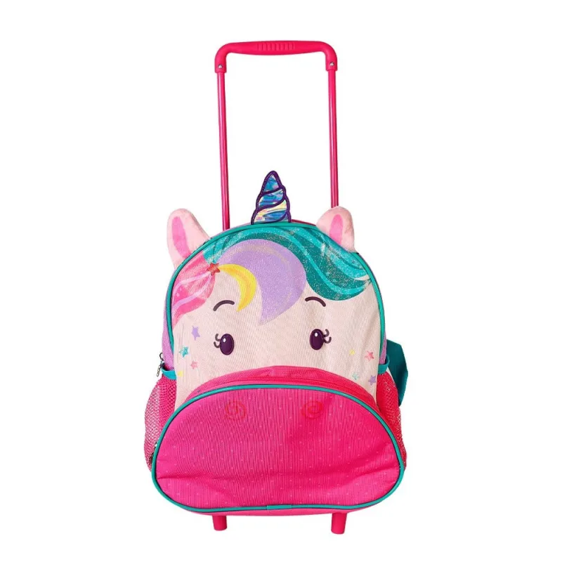 Mochilas Passeio Escolar Infantil Com Rodinha Criança Unicornio Bichinho Zoo - Não Disponível - Papelaria