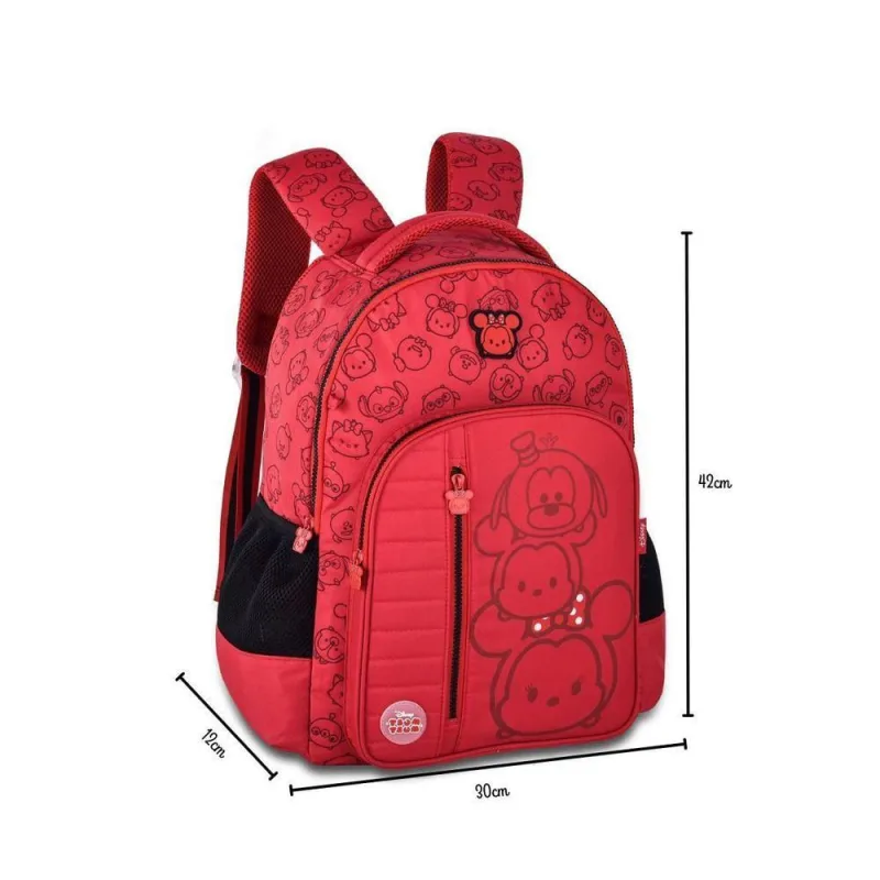 Mochila De Costas 17,5 Tsum Tsum Disney Verm Clio Style - Clio Style - Papelaria