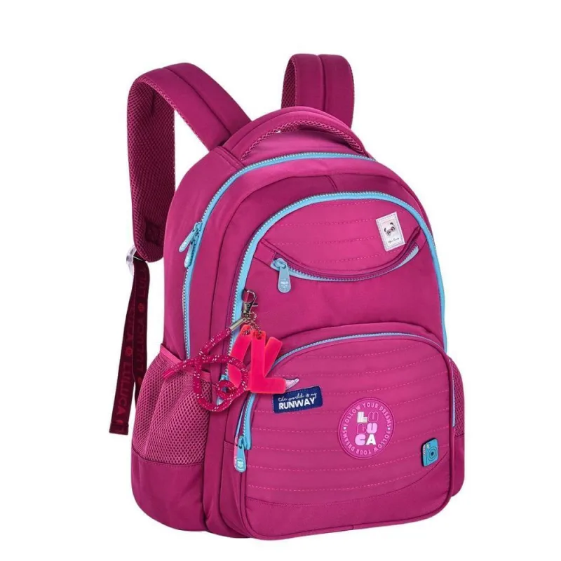 Mochila De Costas Rosa Luluca Lu24635 - Clio Style - Papelaria