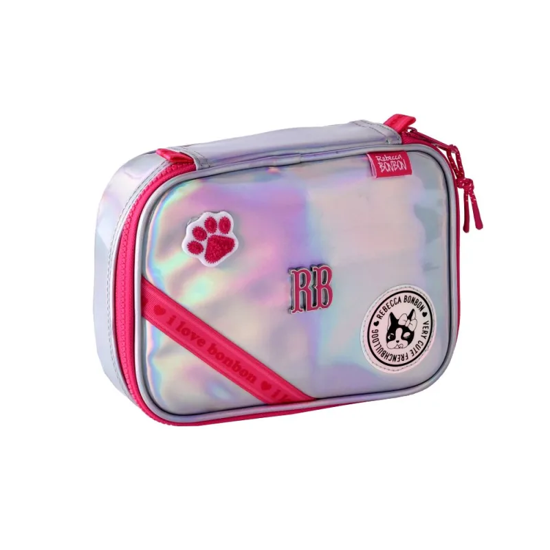 Estojo Escolar Rebecca Bonbon RB24691 22x14x6 cm PVC Holográfico - Não Disponível - Papelaria