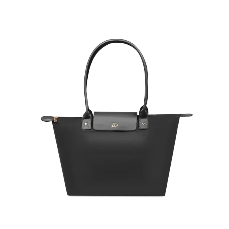Bolsa Tote Feminina Média Nylon Preta - Bagaggio