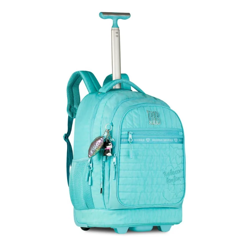 Mochila de Rodinhas Carrinho Original Rebecca Bonbon 19 RB27000 Azul