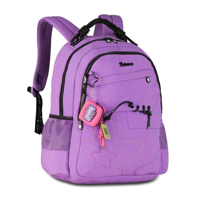 Mochila Clio Luluca Poliester 33CM X 44CM X 14CM Preta Escolar Espacosa Feminina Juvenil - CLIO - Agro