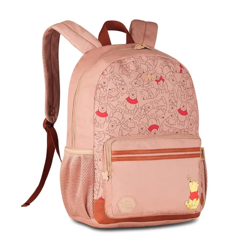 Mochila Com Alça Ursinho Pooh E Amigos Diversas Cores