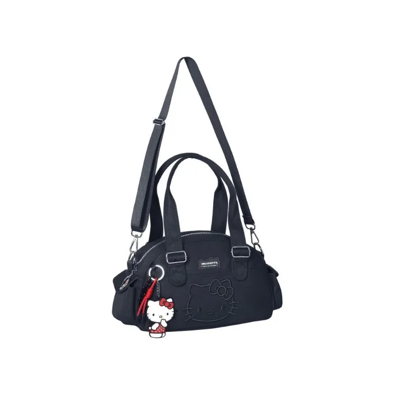 Bolsa Com Alça Baú Hello Kitty Preto P