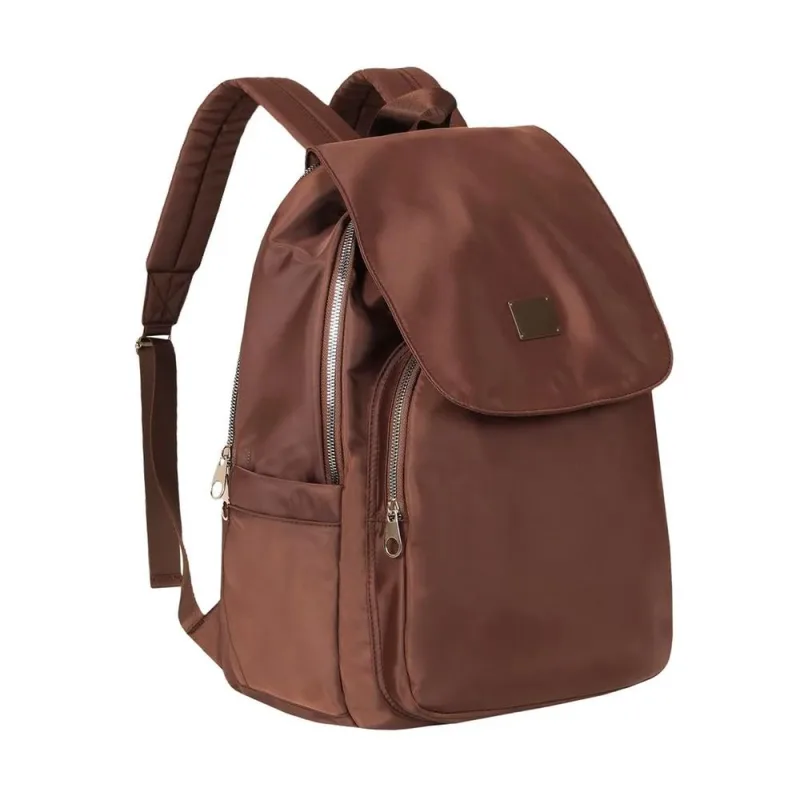 Mochila Com Alça Glow It Nylon Marrom - LC - Papelaria