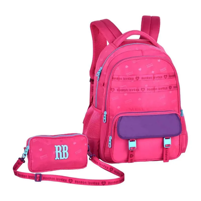 Mochila De Costas Rebecca Bonbon Urban Com Bolsinha Removível RB26227 Original, Clio Style Rosa