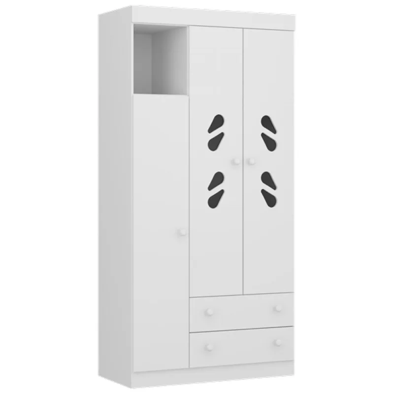 Roupeiro 3 Portas e 2 Gavetas - New Sorvete Seco - Branco - Multimóveis - Multimóveis - Casa