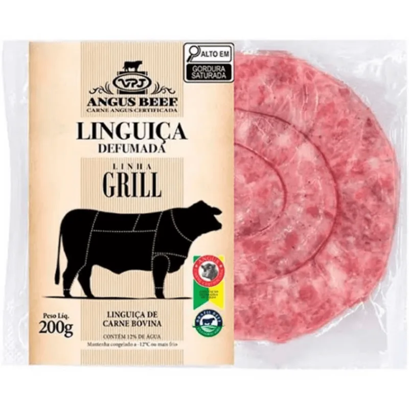 Linguiça Toscana Bovina Black Angus Vpj Grill 200g
