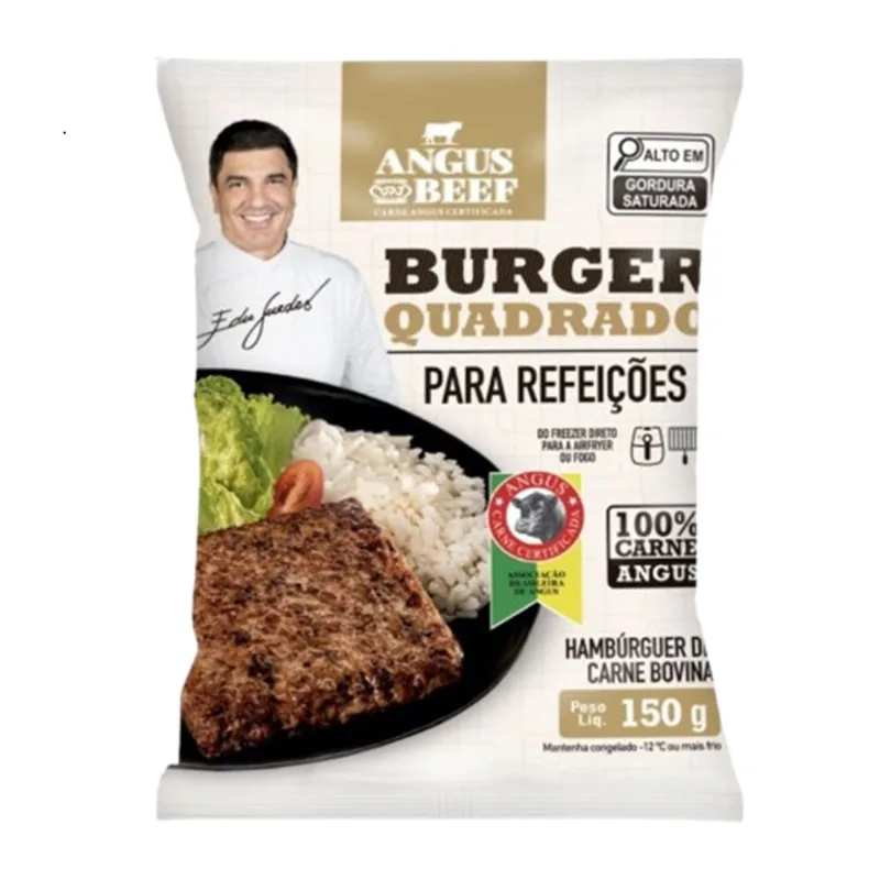 Hambúrguer Bovino VPJ Angus Quadrado Edu Guedes 150g