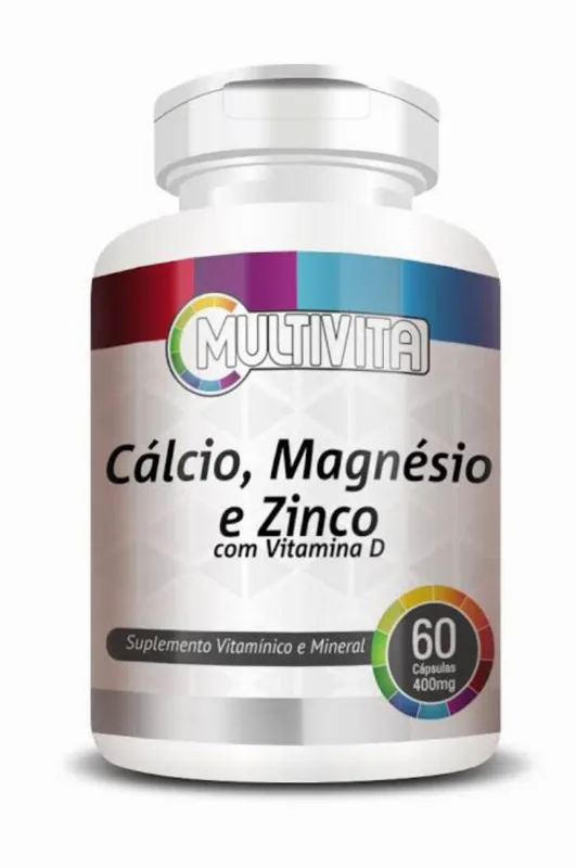 Cálcio + Magnesio + Zinco 60 Capsulas 400mg Flora Nativa