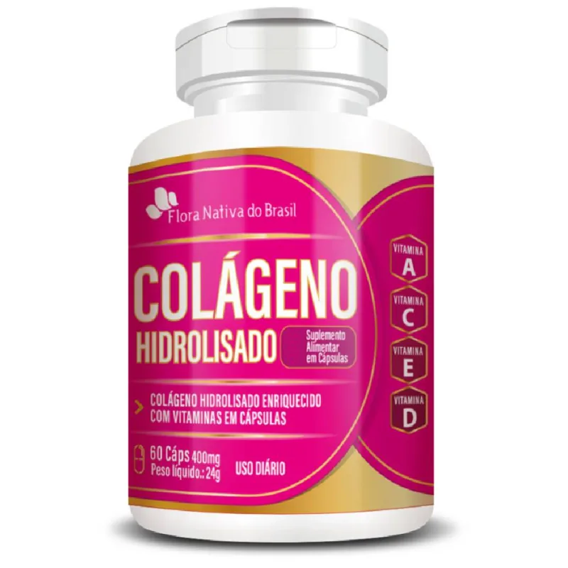 Colágeno Hidrolisado com Vitaminas 60 cápsulas - Flora Nativa - Flora Nativa - Medicamentos E Saúde