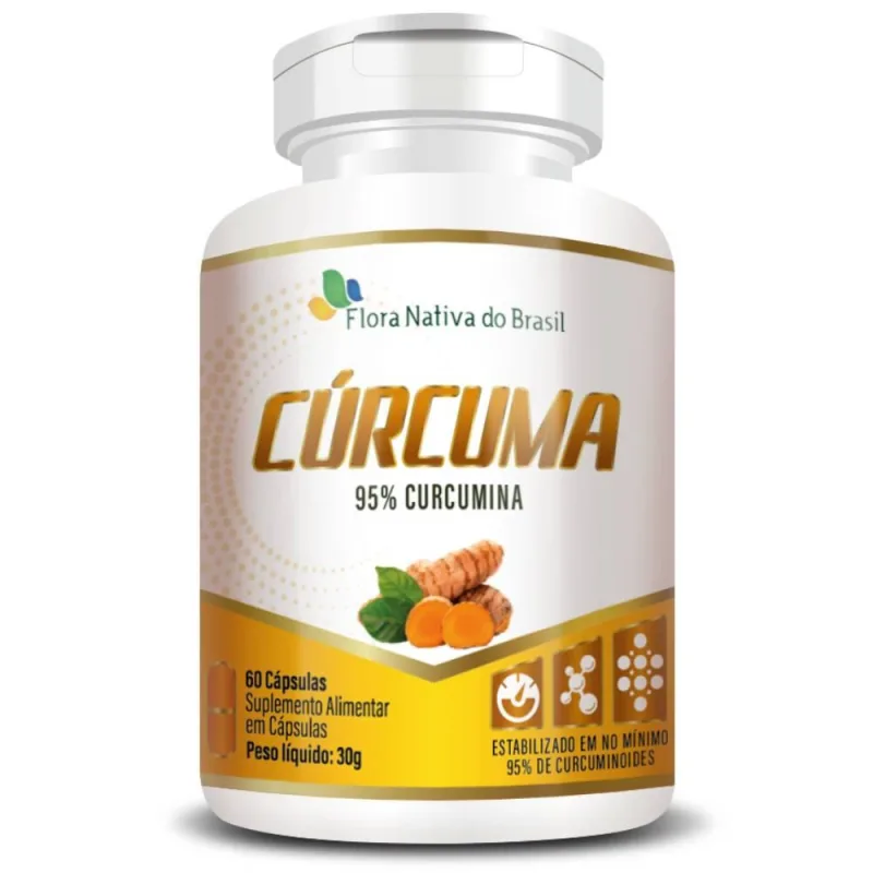 Cúrcuma  95% De Curcumina 60 Cápsulas - Flora Nativa - Não Informado - Mercearia