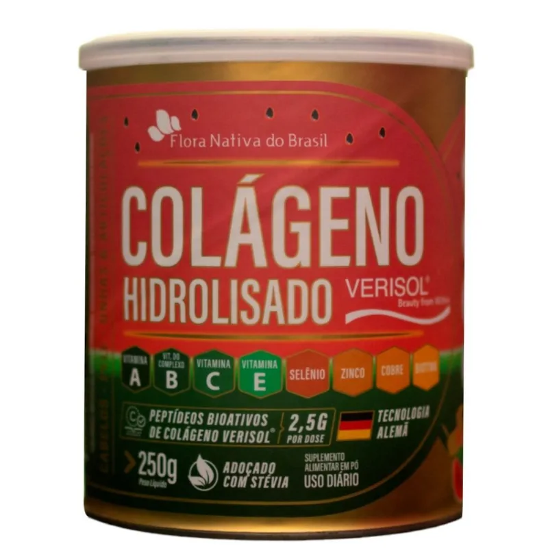 Colágeno Hidrolisado Verisol 250gr Melância - Flora Nativa Brasil