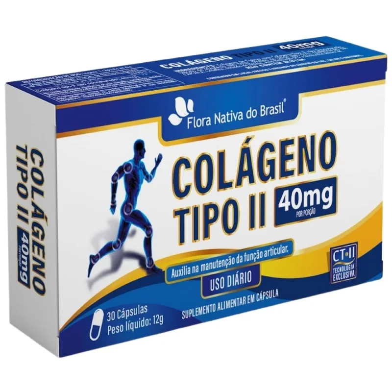 Colágeno Tipo II 40mg 30 Cápsulas - Flora Nativa - Flora Nativa