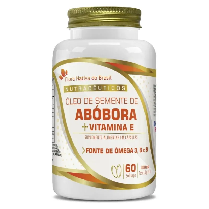 Suplemento Alimentar Óleo de Semente de Abóbora 1.000mg 60 Softcaps Flora Nativa do Brasil