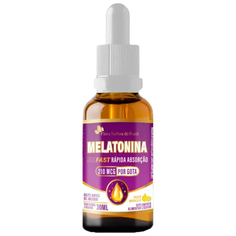 Melatonina Gotas 210mcg 30ml Sabor Maracujá Flora Nativa do Brasil