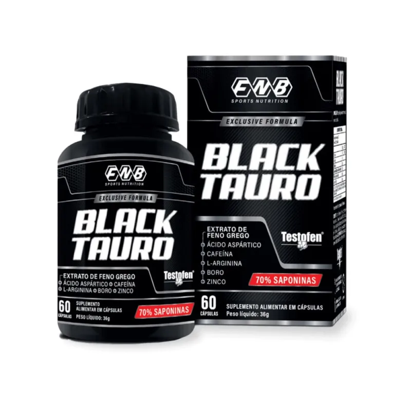 Black Tauro Feno Grego Cafeina L-Arginina Boro Zinco Testofen 60 caps - Não Disponível - Suplementos E Vitaminas