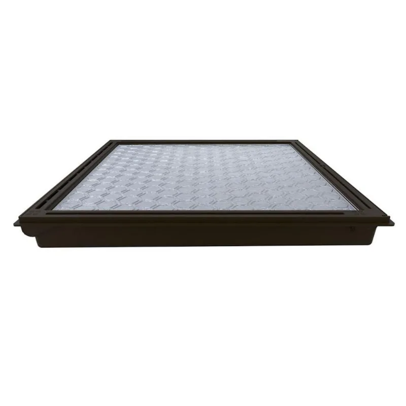 Tampa Casa de Maquina Piscina TCM9595MSPM com Rebaixo para Ceramica Sistema Gaveta Marrom