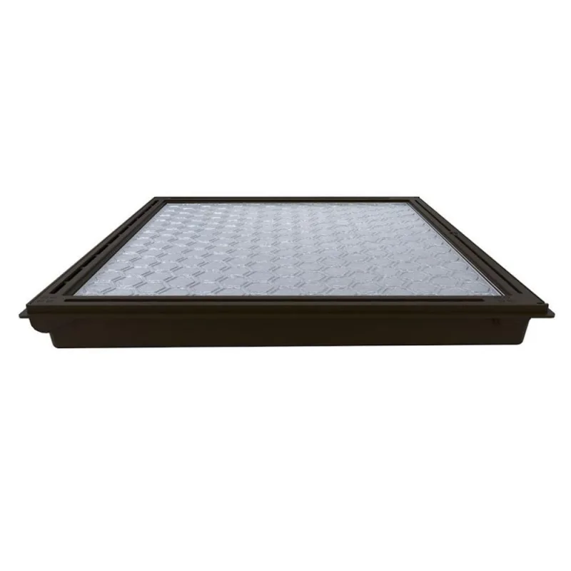 Tampa Casa Máquina Piscina TCM8585PSPM com Rebaixo e Gaveta de Correr Preto Alumínio 85x85CM - OUTRAS - Agro