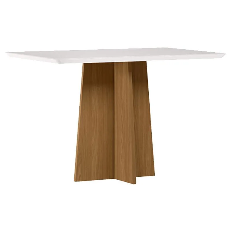 Mesa de Jantar Anitta 120x80 cm com Vidro Ype Off White – New Ceval - Não Disponível - Móveis