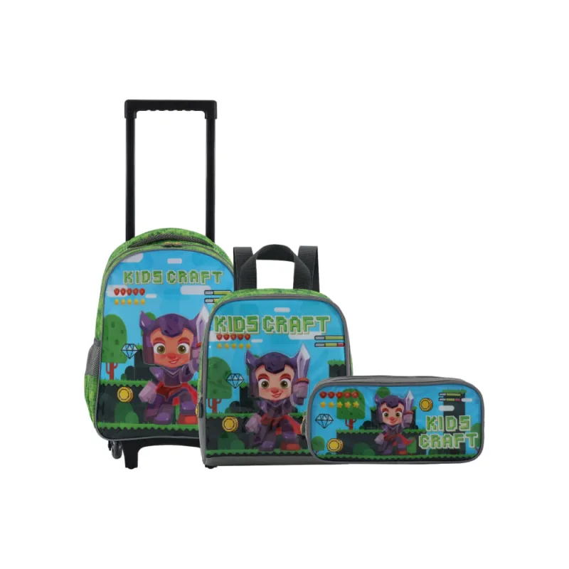 Kit Mochilete Lancheira Estojo Artesanato Infantil - GO KIDS - Papelaria
