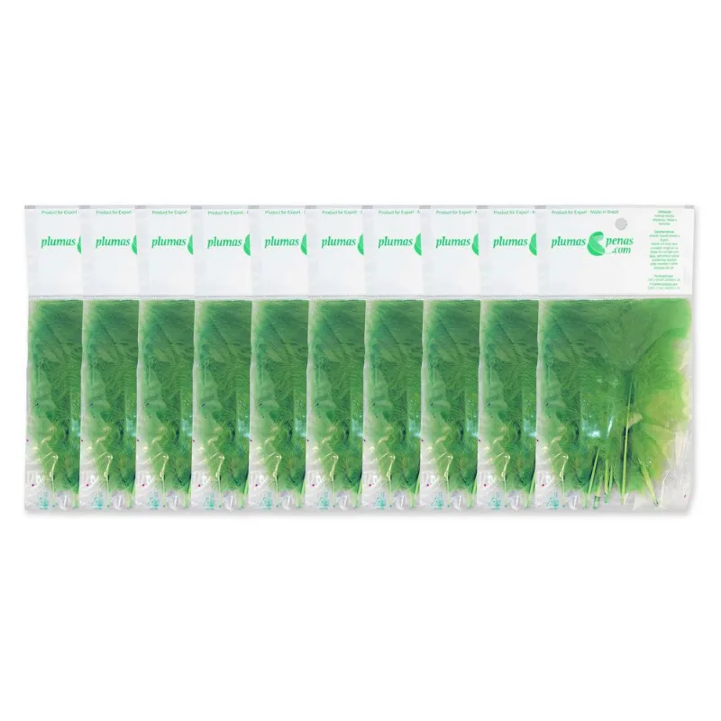 Pena Marabu Verde Limão - 100 Penas