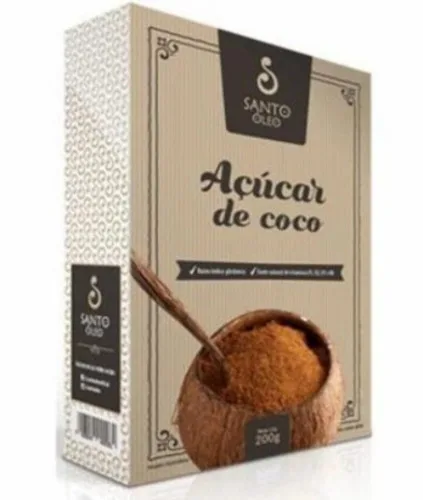 AÇÚCAR COCO SANTO ÓLEO 200G - SANTO OLEO - Mercearia