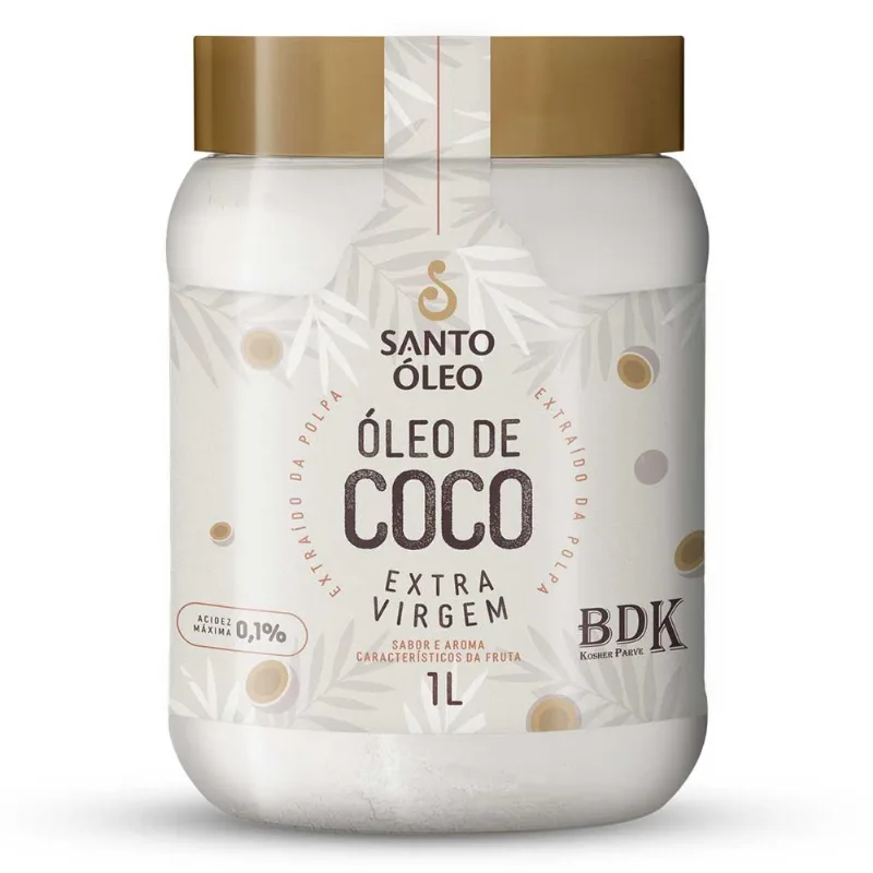 Óleo Coco Extra Virgem Santo Óleo 1L