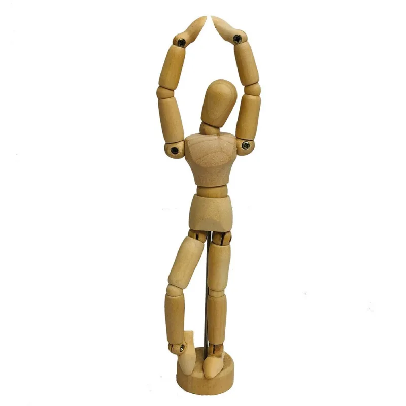 Boneco Articulado De Madeira - LC - Presentes