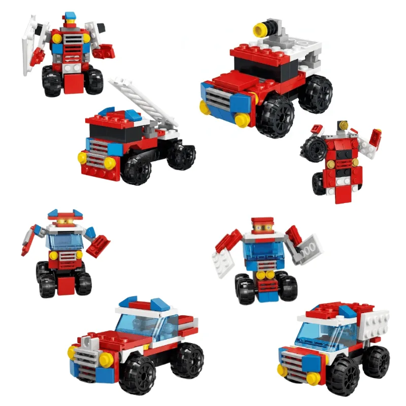 Blocos de Montar Carro de Resgate - Modelos Sortidos - Golden Rio Toys