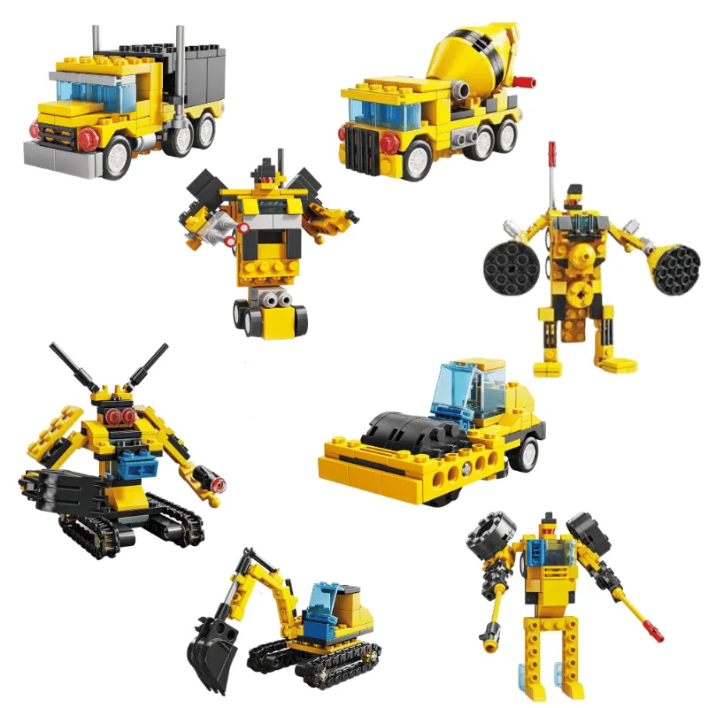 Blocos de Montar Super Carros Construção - Modelos Sortidos - Golden Rio Toy
