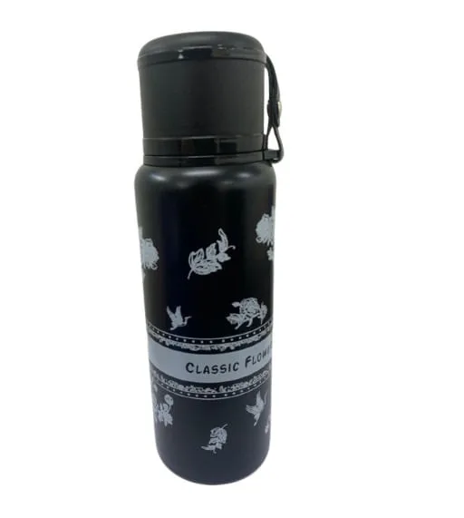 Garrafa Térmica 600ml Flowers Diversas Cores - LC - Presentes