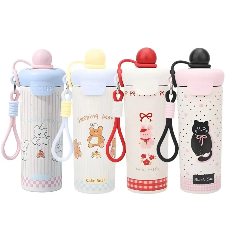 Copo Térmico Inox 500ml Bichinhos Cute - LC - Presentes