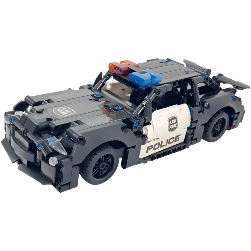Blocos De Montar Viatura Policial Law Police - Technique Racing Car 437 Peças - Golden Rio Golden Rio Toys - Não Informado - Brinquedos