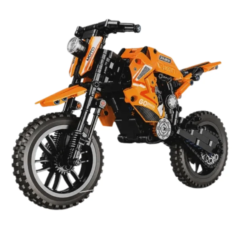 Blocos de Montar Motorcycle Amarela 506 Peças - Golden Rio