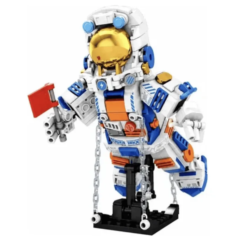 Blocos de Montar Astronauta c/ 407 Peças - Golden Rio Toys